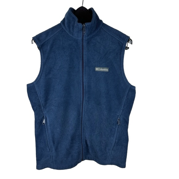 Women’s Y2K Columbia Sportswear Blue Full Zip Fleece Vest Size S